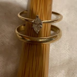 Woman’s Wedding Set 10k and diamond